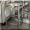 F28. Mirrored glass side table. 